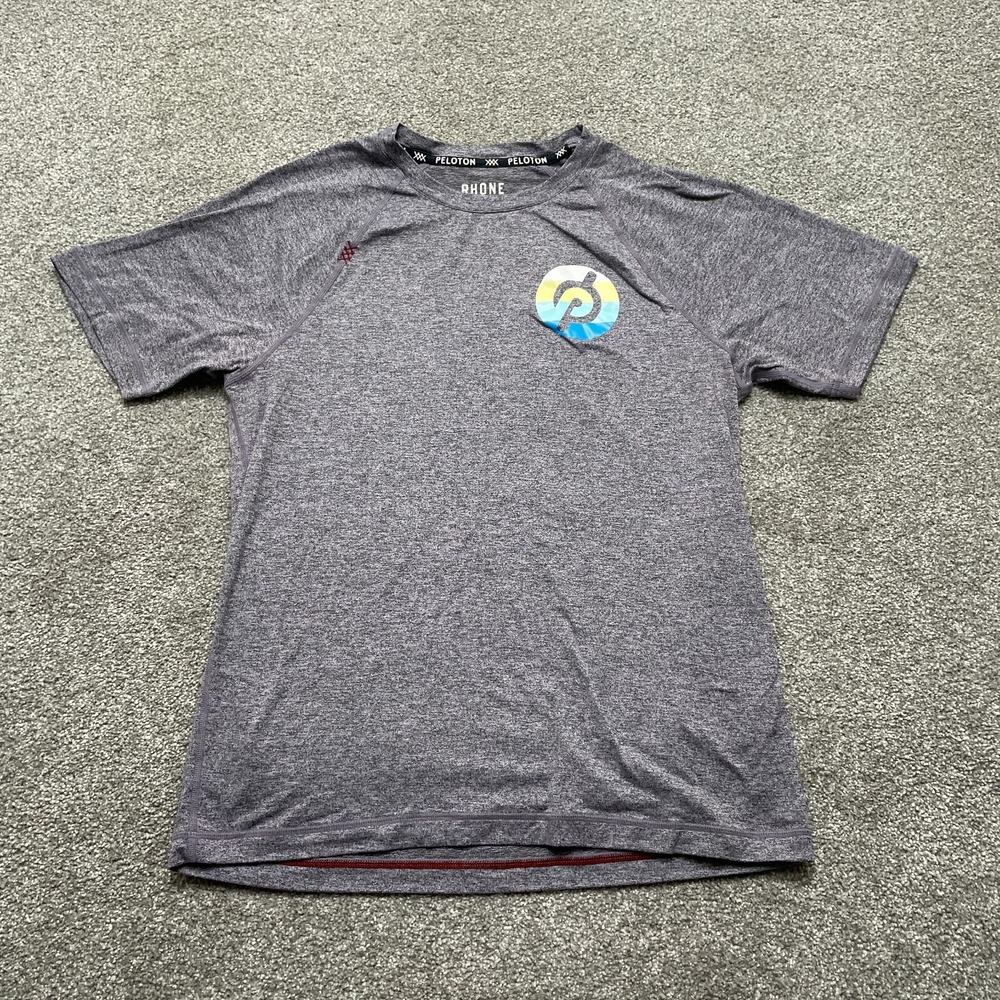 Rhone X Peloton Shirt Adult Small Blue Performance Cycling Running Mens